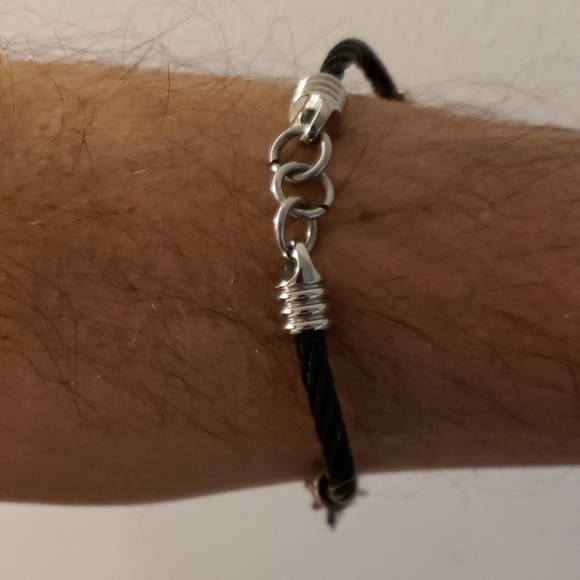 Chisel Black Steel Cuff Bracelet - Picture 2 of 4